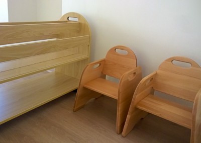 nursery chairs and bookcase