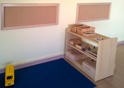 Nursery furniture shelves and wall frames