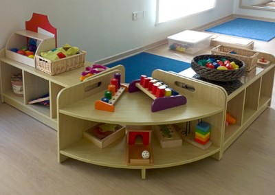 Nursery furniture shelves