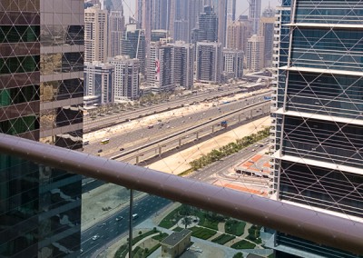 Safety netting on high balcony - Dubai JLT