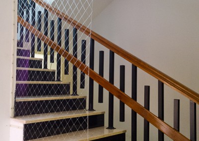 Netzen safety netting on open-sided staircase - Dubai